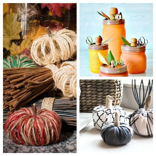 20 Beautiful Fall Pumpkin Decor DIYs- Time to break out the crafting supplies and get busy on these beautiful fall pumpkin decor DIYs! They are so much fun and look fabulous! | #DIY #craft #fallDecor #fallDIY #ACultivatedNest