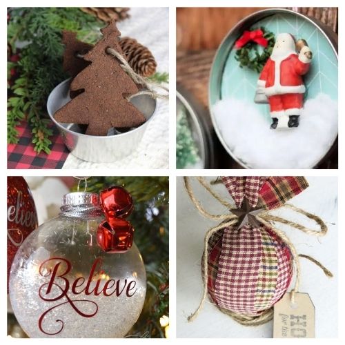 20 Beautiful Christmas Ornament Crafts- Time to get busy making these 20 beautiful DIY Christmas ornaments! They are stylish, festive, and will look stunning on your tree! | #Christmas #crafts #diyOrnaments #ChristmasOrnaments #ACultivatedNest