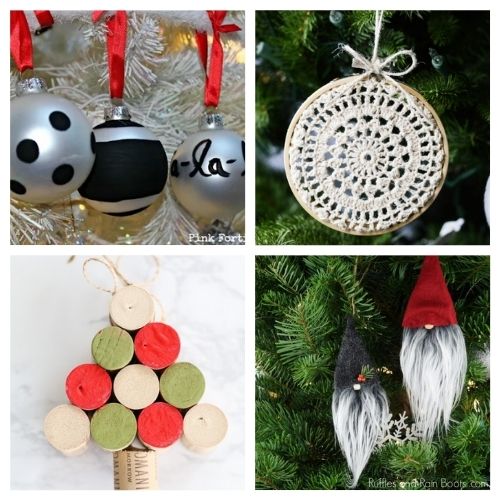 20 Beautiful Homemade Christmas Tree Ornaments- Time to get busy making these 20 beautiful DIY Christmas ornaments! They are stylish, festive, and will look stunning on your tree! | #Christmas #crafts #diyOrnaments #ChristmasOrnaments #ACultivatedNest