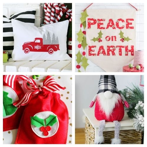 20 Charming Holiday Sewing DIY Projects- These charming Christmas sewing projects are great for beginners, are so fun to make, and are a festive touch to add to your home's décor! | #ChristmasCrafts #ChristmasDIY #sewingProjects #ChristmasSewing #ACultivatedNest