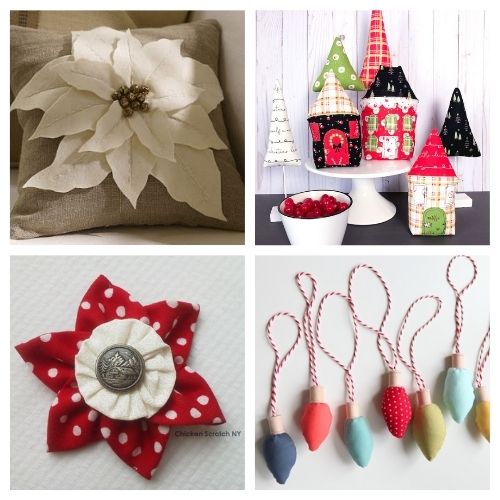 20 Charming Holiday Sewing Crafts- These charming Christmas sewing projects are great for beginners, are so fun to make, and are a festive touch to add to your home's décor! | #ChristmasCrafts #ChristmasDIY #sewingProjects #ChristmasSewing #ACultivatedNest