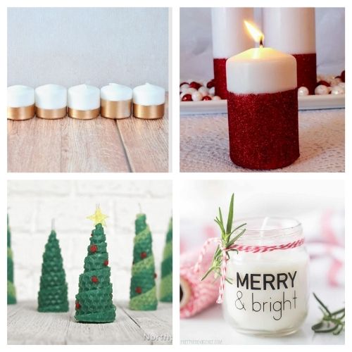 20 Gorgeous DIY Holiday Candles- These gorgeous DIY Christmas candles are the perfect way to spruce up your space for the holidays! And they make lovely DIY gifts, too! | #Christmas #diyCandles #ChristmasCrafts #ChristmasDIYs #ACultivatedNest