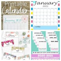 20 Free Printable 2021 Calendars- A Cultivated Nest