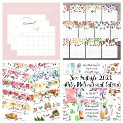 20 Free Printable 2021 Calendars- A Cultivated Nest