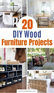 20 Magnificent DIY Wood Furniture Ideas- A Cultivated Nest