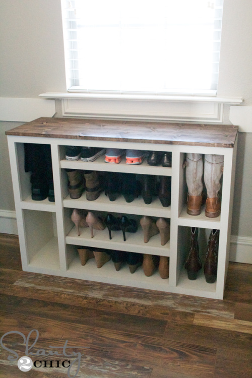 Easy to Build Shoe Organizer Tray - Houseful of Handmade