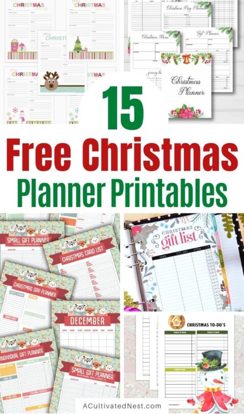 12 Handy Free Printable Holiday Planners- A Cultivated Nest