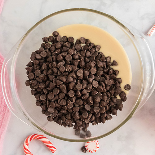 Delicious Peppermint Homemade Fudge Recipe- For a special treat this holiday season, you have to make this delicious homemade peppermint fudge! It also makes a great DIY food gift! | homemade food gift, Christmas dessert ideas, homemade fudge recipe, #fudge #dessert #dessertRecipes #peppermintRecipes #ACultivatedNest