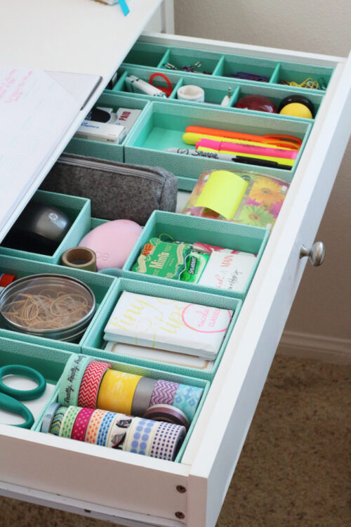 20 Space Saving Kitchen Drawer Organization Ideas A Cultivated Nest   Desk Organization 34 500x750 