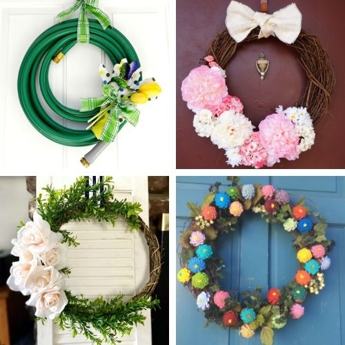 20 Beautiful Dollar Store Spring Wreath Projects- Decorate your home for spring on a budget with these beautiful dollar store DIY spring wreaths! They're easy to make, and look beautiful! | #springDecor #diyProjects #diyWreaths #wreaths #ACultivatedNest