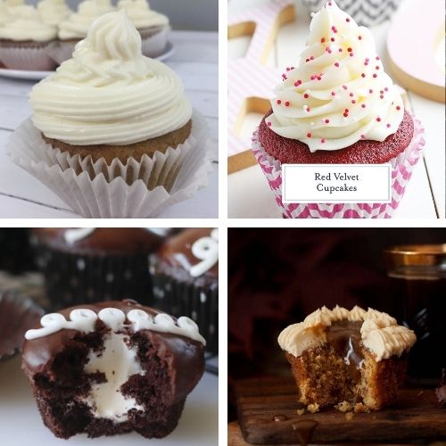 24 Delicious Bakery-Style Cupcake Recipes- If you want to make bakery-style cupcakes at home, then you need to check out these delicious cupcake recipes! Everyone is sure to love them! | #cupcakes #baking #recipes #desserts #ACultivatedNest