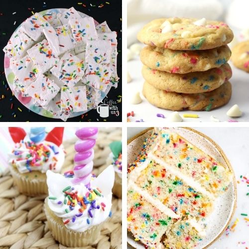 24 Fun Birthday Desserts- Make the next birthday you bake for even more special with some of these fun birthday dessert recipes! They're all so tasty! | #dessertRecipes #birthdayRecipes #birthdayDessert #cupcakeRecipes #ACultivatedNest