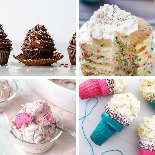 24 Colorful Birthday Desserts to Make- Make the next birthday you bake for even more special with some of these fun birthday dessert recipes! They're all so tasty! | #dessertRecipes #birthdayRecipes #birthdayDessert #cupcakeRecipes #ACultivatedNest