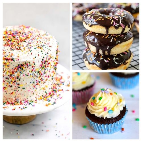 24 Fun Birthday Dessert Recipes- Make the next birthday you bake for even more special with some of these fun birthday dessert recipes! They're all so tasty! | #dessertRecipes #birthdayRecipes #birthdayDessert #cupcakeRecipes #ACultivatedNest