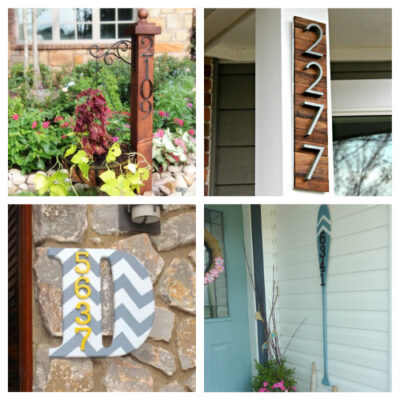 12 DIY House Number Projects- Homemade Decor- A Cultivated Nest