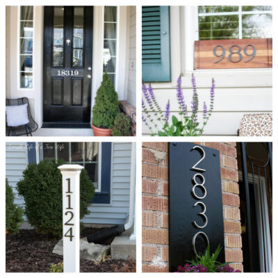 12 DIY House Number Projects- Homemade Decor- A Cultivated Nest