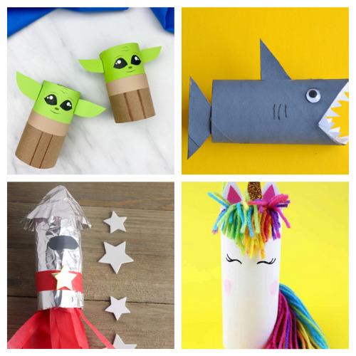 20 Fun Toilet Paper Roll Projects for Kids- Gather the children and spend the afternoon working on these 20 fun toilet paper roll kids crafts! Everyone is sure to have a great time! | frugal kids activities, #kidsCrafts #craftsForKids #kidsActivities #toiletPaperRollCrafts #ACultivatedNest