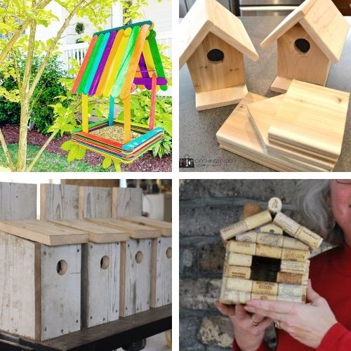 16 Homemade Birdhouse Projects- These DIY birdhouse projects are perfect for both decorating the inside of your home, and for attracting birds outside! | homemade birdhouse, #birdhouse #diyProjects #craft #kidsCrafts #ACultivatedNest