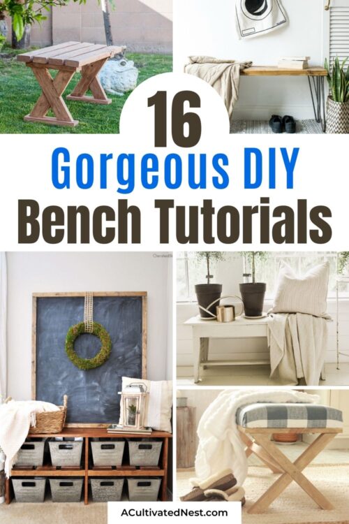 16 Beautiful Homemade Diy Benches- A Cultivated Nest