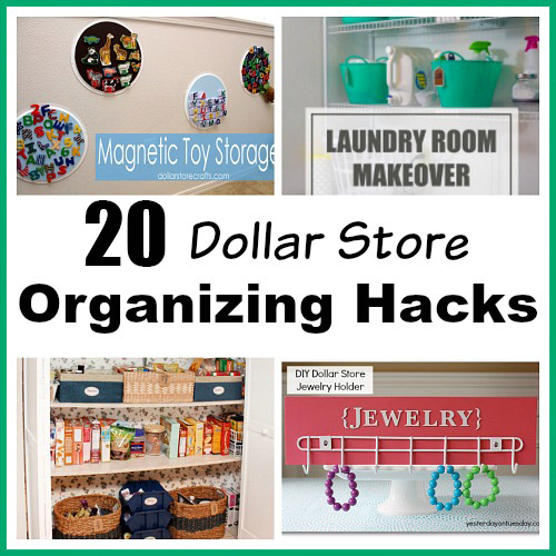 20 Ways to Use Dollar Store Organizing Hacks to Organize Everything- If you want to organize your home on a budget, then you'll love these DIY dollar store organization solutions! | #homeOrganization #organizingTips #organize #dollarStoreOrganization #ACultivatedNest