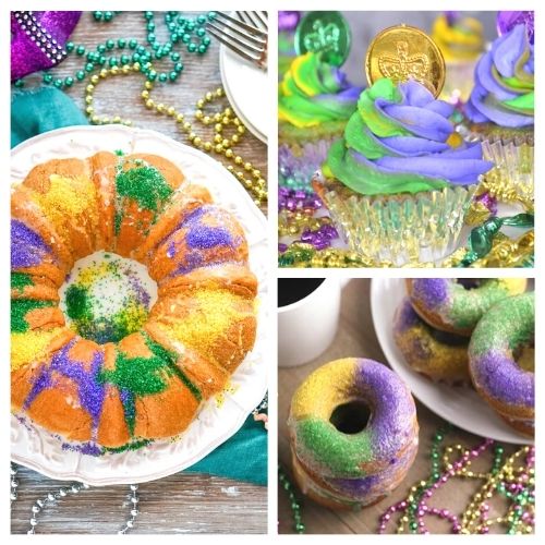 20 Festive Mardi Gras Dessert Recipes- Have a fun and festive Mardi Gras with some of these delicious Mardi Gras dessert recipes! They're so colorful, and so tasty! | #MardiGras #desserts #MardiGrasFood #MardiGrasRecipes #ACultivatedNest