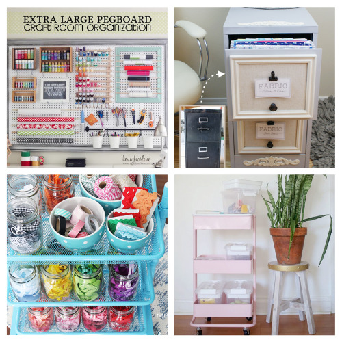 20 Clever Craft Supply DIY Organizers- These 20 clever craft room organization ideas will help you get your space finally organized! They are all unique, and so helpful! | #craftRoom #craftOrganization #craftSuppliesOrganization #organizingTips #ACultivatedNest