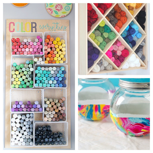 20 Clever Craft Room Organization Ideas- These 20 clever craft room organization ideas will help you get your space finally organized! They are all unique, and so helpful! | #craftRoom #craftOrganization #craftSuppliesOrganization #organizingTips #ACultivatedNest