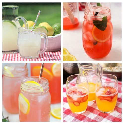 20 Delicious Homemade Lemonade Recipes- Quench your thirst with these delicious homemade lemonade recipes! They are easy to make and are the perfect treat on a hot day! | how to make lemonade from scratch, #recipe #drinkRecipe #lemonade #summerDrinks #ACultivatedNest