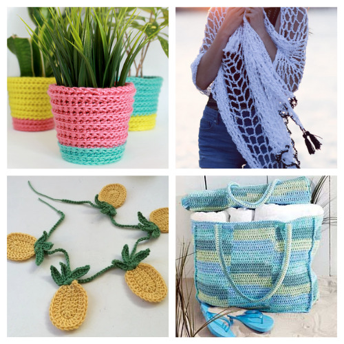 12 Free Summer Crochet Patterns- Don't miss these free summer crochet patterns! They are perfect for the season and will keep you entertained even on the hot days! | summer crafts, easy crochet patterns, crochet patterns for beginners, #crochetPatterns #crochet #crafts #summerDIYs #ACultivatedNest