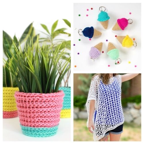 12 Free Summer Crochet Patterns- Don't miss these free summer crochet patterns! They are perfect for the season and will keep you entertained even on the hot days! | summer crafts, easy crochet patterns, crochet patterns for beginners, #crochetPatterns #crochet #crafts #summerDIYs #ACultivatedNest