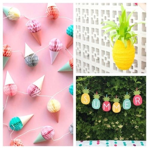 20 Fun Summer Party DIYs- Party Décor Crafts- A Cultivated Nest