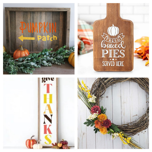 20 Clever Cricut Autumn DIYs- Get inspired by these 20 clever fall Cricut crafts! There are so many great cutting machine DIYs that are festive and perfect for autumn! | #Cricut #CricutCrafts #CricutDIYs #diyProjects #ACultivatedNest