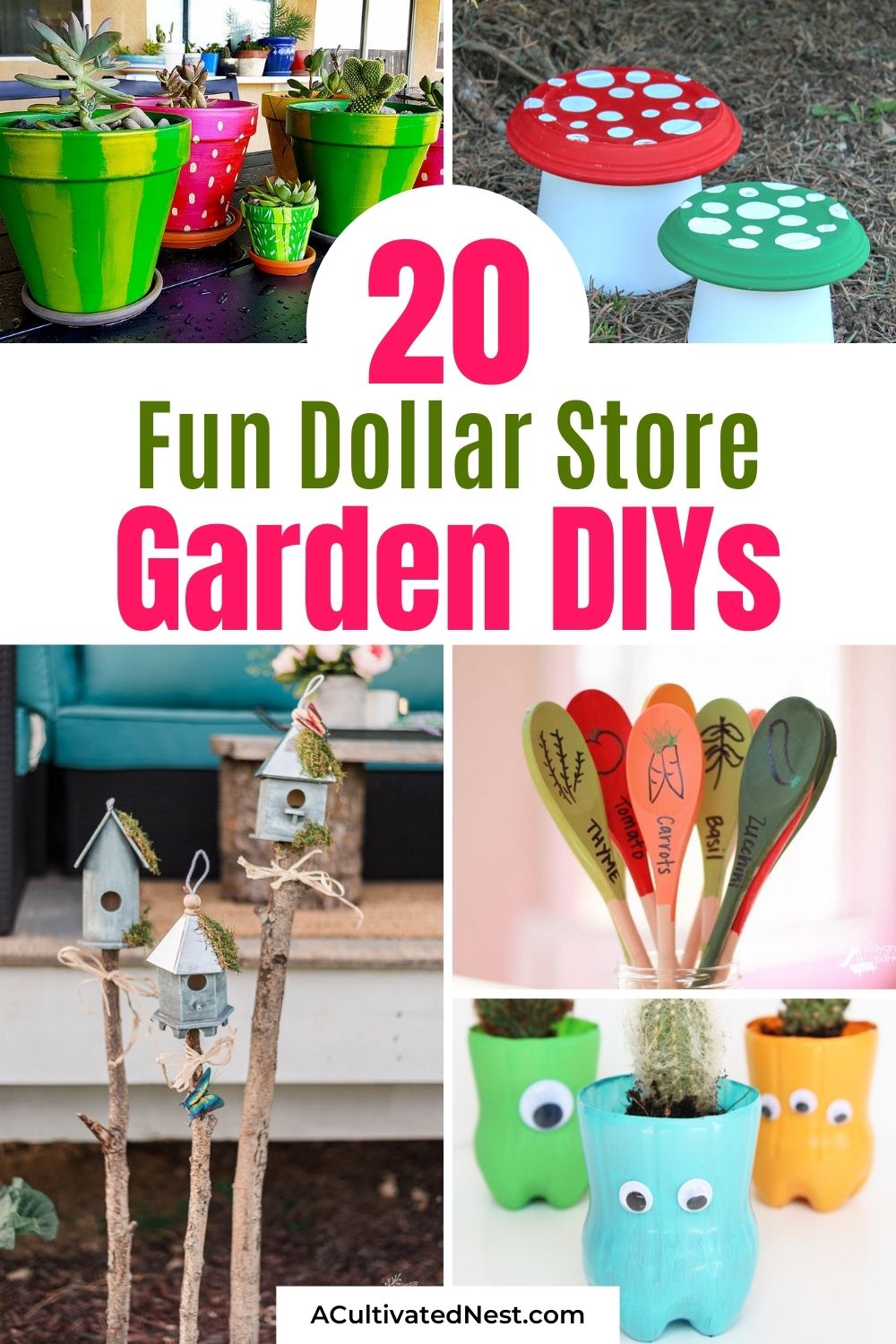 20 Brilliant Dollar Store Garden DIYs 