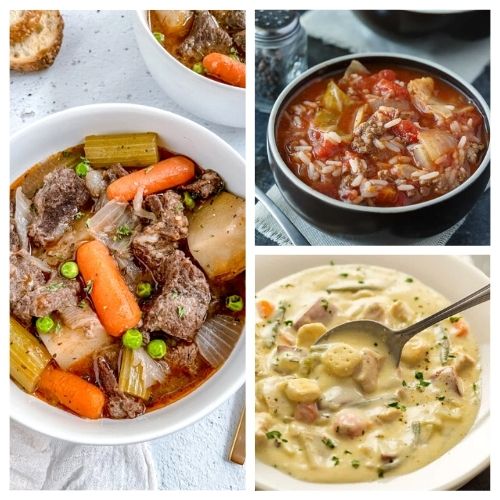 20 Hearty Stews for Cold Weather- Curl up in your favorite chair with one of these hearty stews for cold weather, and you'll be warm and happy on any cold day! | fall stew recipe, winter stew recipe, slow cooker stew recipe, Crock-Pot stew recipe #stew #recipe #food #slowCookerRecipes #ACultivatedNest