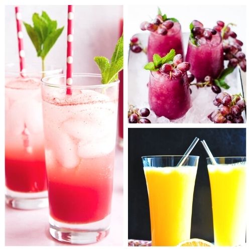 20 Homemade Fruit Drink Recipes- Sip on these 20 homemade fruit drink recipes this summer! They will cool you off and refresh you even on the hottest days! | drinks made with real fruit, summer drinks, #fruitDrinks #drinkRecipes #nonalcoholicDrinks #recipes #ACultivatedNest