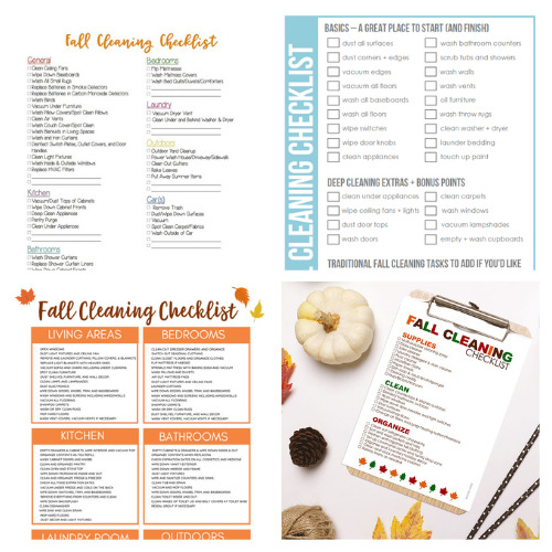 16 Fall Decluttering and Cleaning Free Printables- If you want to get your home neat and tidy for fall, then you need these free printable cleaning and decluttering checklists for fall! There are so many handy ones to choose from! | #cleaningChecklists #decluttering #freePrintables #homeOrganization #ACultivatedNest