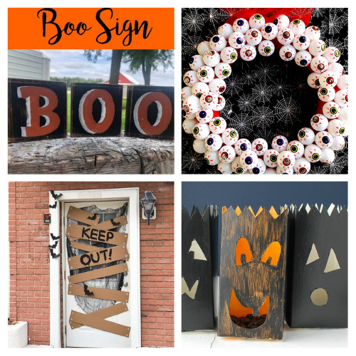 20 Outdoor Halloween Decoration DIY Projects- Decorate your yard for Halloween on a budget with these 20 DIY outdoor Halloween decorations! There are so many spooky and fun ideas! | #Halloween #HalloweenDIY #HalloweenDecorations #DIY #ACultivatedNest