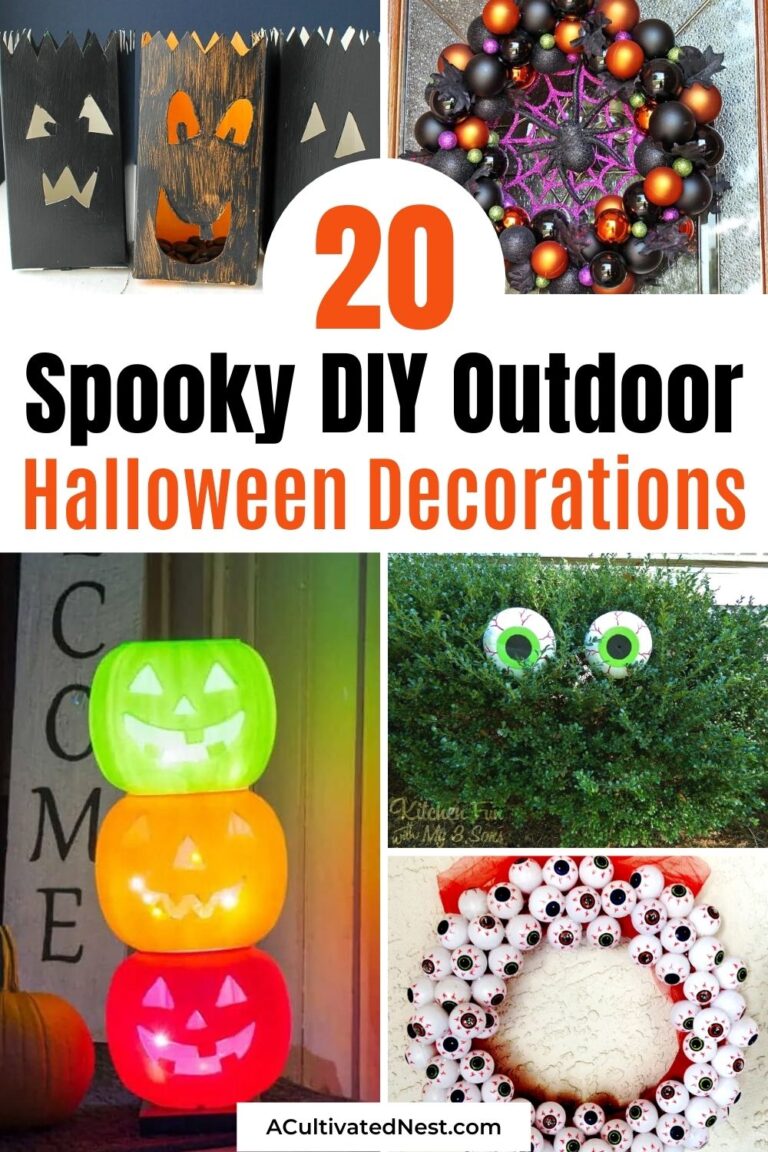 20 DIY Outdoor Halloween Decorations- A Cultivated Nest