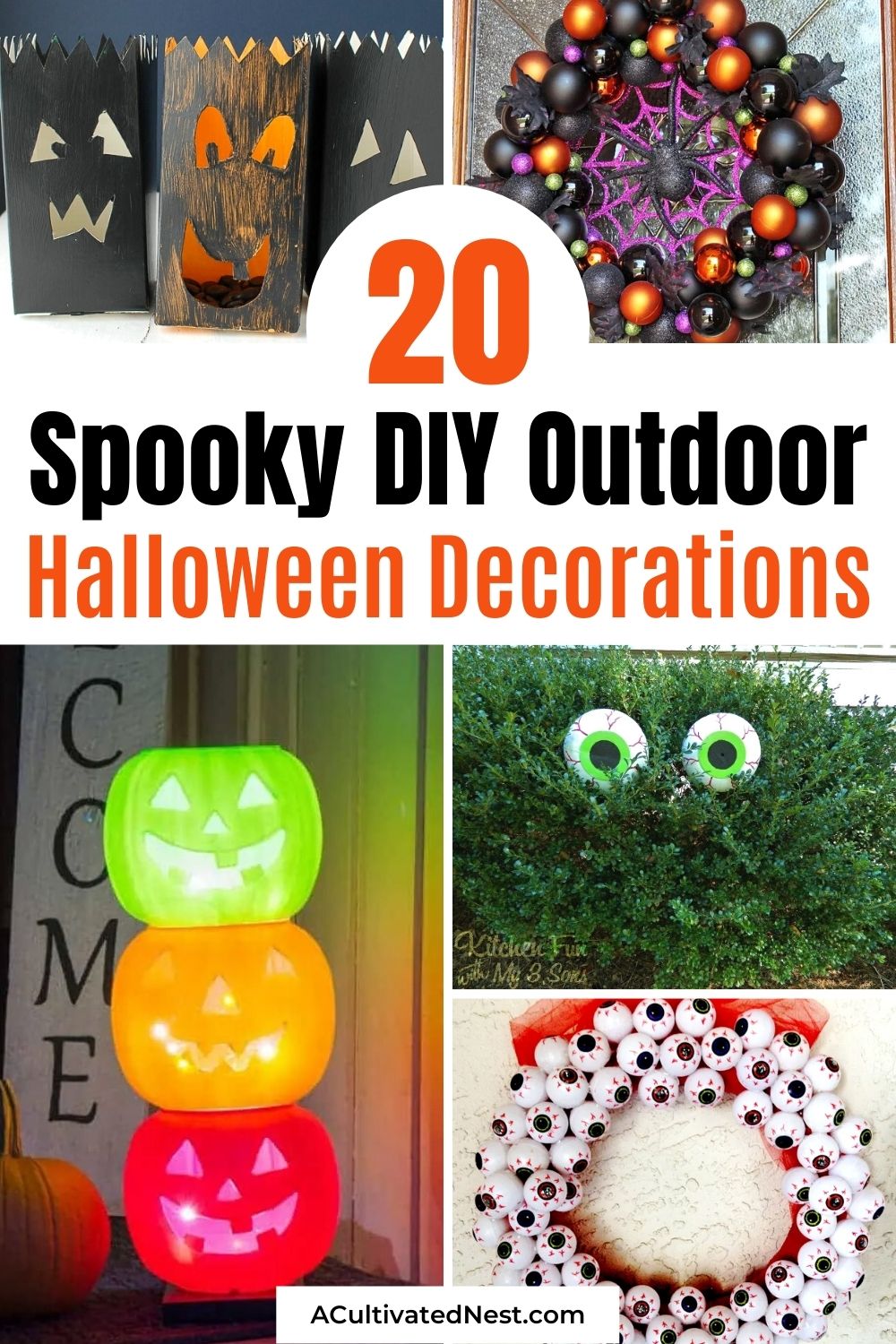 20 Diy Outdoor Halloween Decorations- A Cultivated Nest