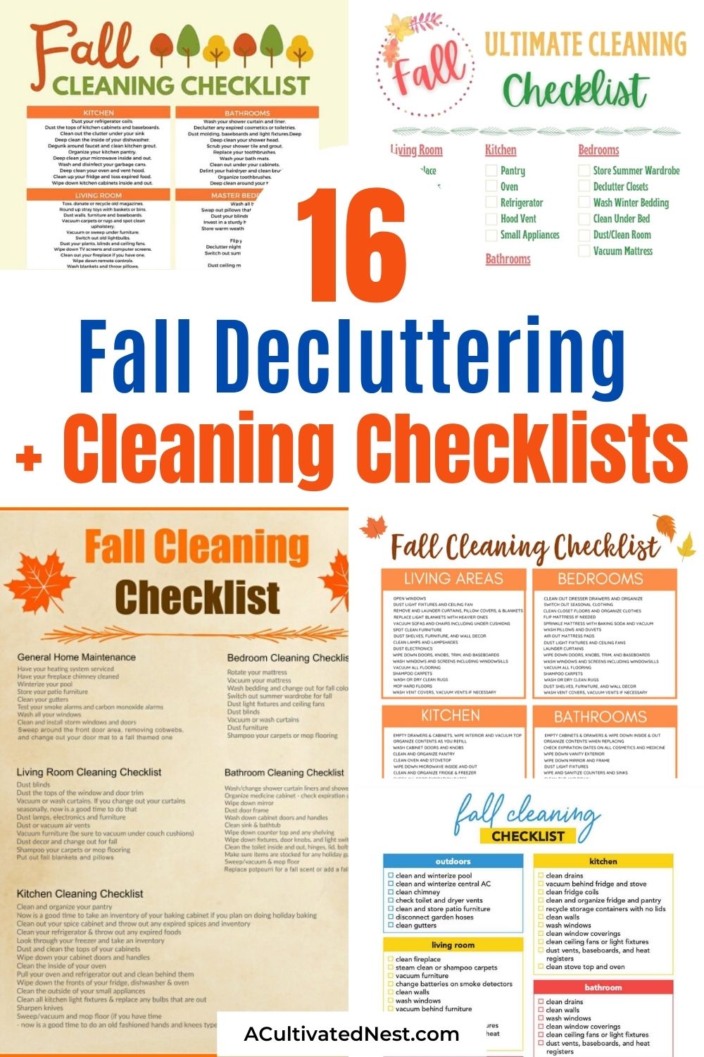 16 Fall Cleaning and Decluttering Free Printables 