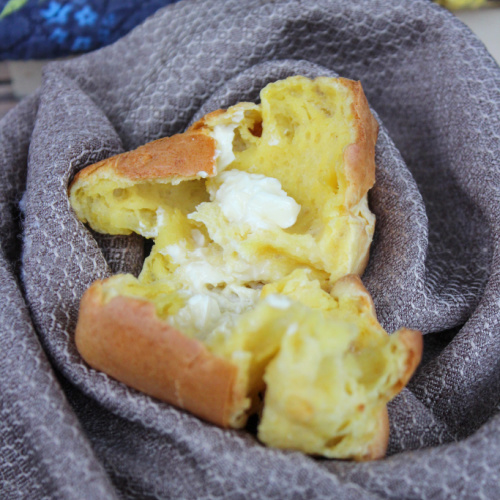 Puffy Homemade Popovers- These easy-to-make puffy homemade popovers make a delicious treat to serve for breakfast or as a snack. They're also wonderful for Easter! | #EasterRecipes #baking #popovers #recipes #ACultivatedNest