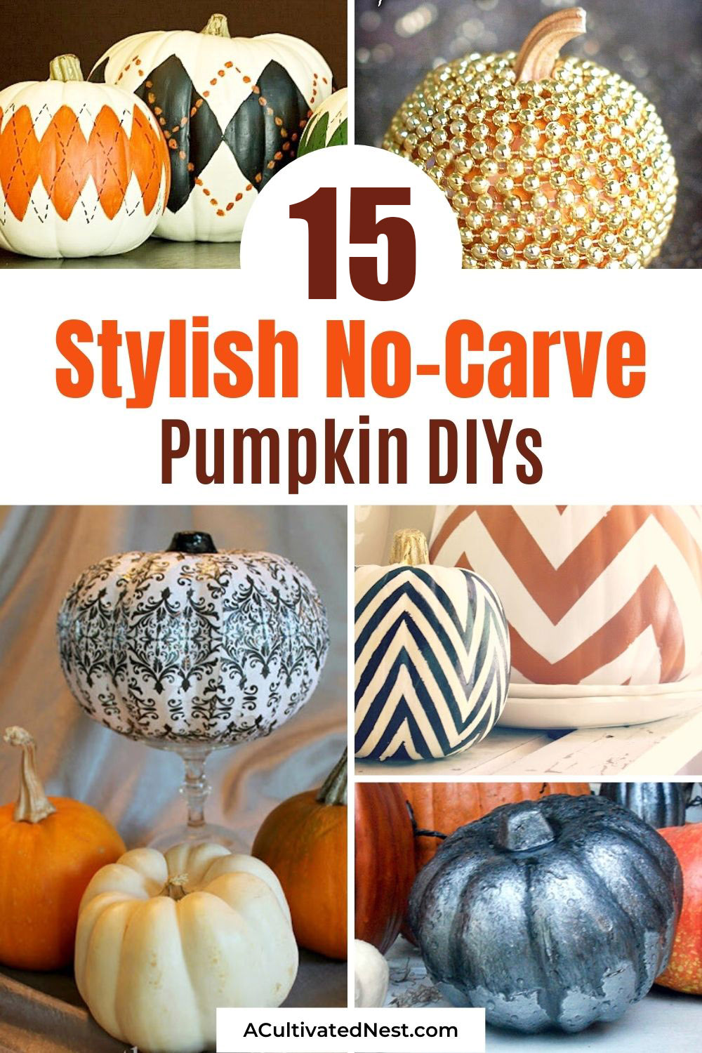 15 Stylish No Carve Pumpkin Decorating Ideas 