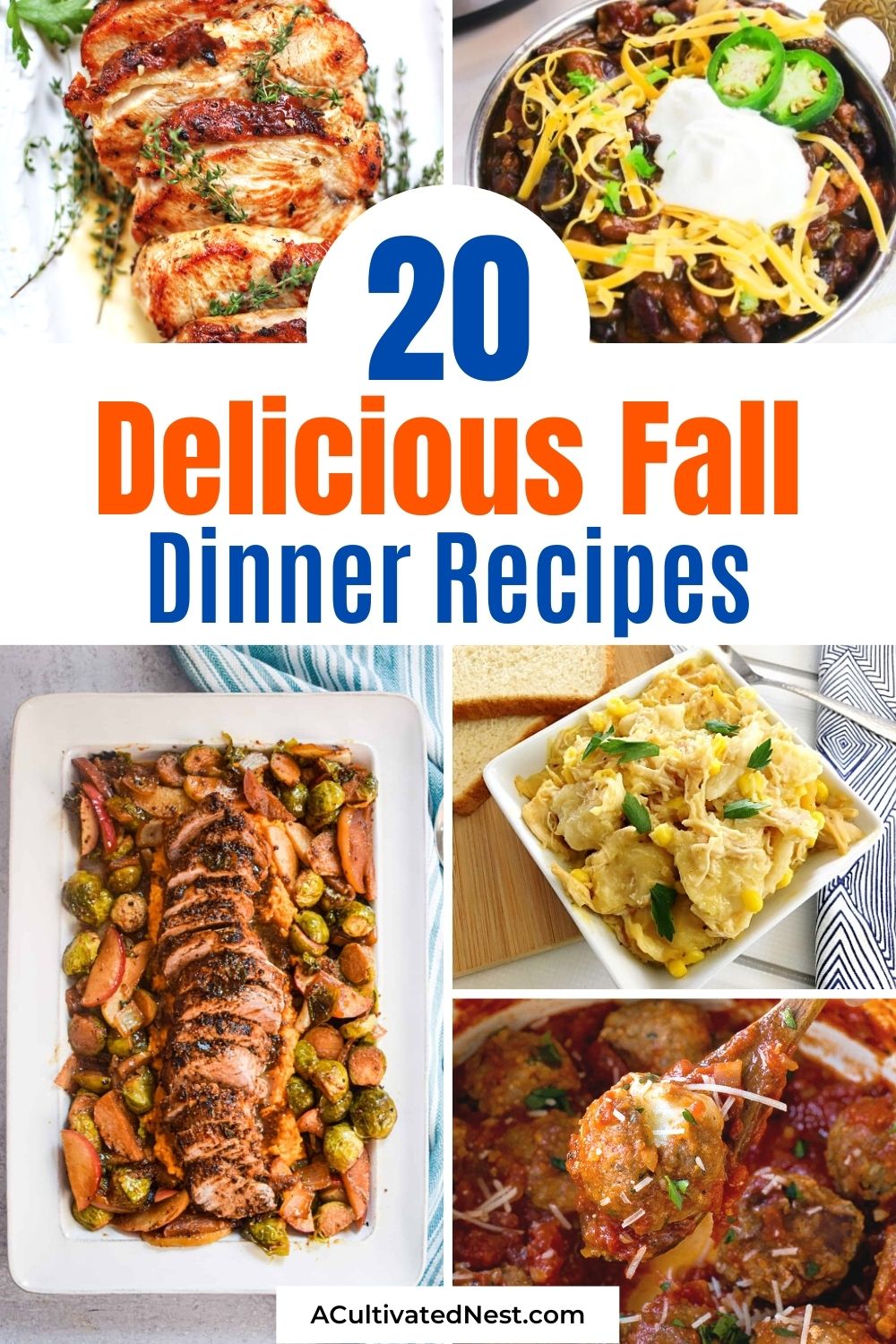 20 Delicious Fall Dinner Recipes- Serve up some delicious fall flavors for dinner with this list of delicious fall dinner recipes to try! | #fallRecipe #recipeIdeas #fallFoods #dinnerIdeas #ACultivatedNest