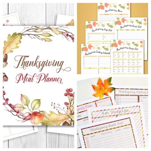 20 Free Thanksgiving Planner Printables- Have the best Thanksgiving ever by planning for it in advance! Here are many free Thanksgiving planner printables to help you out! | #Thanksgiving #freePrintables #ThanksgivingPlanner #plannerPrintables #ACultivatedNest