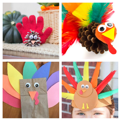 20 Fun Thanksgiving Kids Crafts- Make memories and give your kids some Thanksgiving fun with these 20 turkey crafts for kids! There are so many fun turkey-themed activities for kids that they are sure to enjoy! | Thanksgiving kids crafts, #ThanksgivingCrafts #kidsCrafts #kidsActivities #craftsForKids #ACultivatedNest