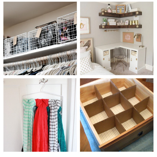 20 Genius Bedroom Organizing Tips- If you have a hard time organizing your room, you'll love these genius bedroom organizing hacks! There are so many clever organizing tips you can use! | #organizingTips #organizingHacks #bedroomOrganization #organization #ACultivatedNest