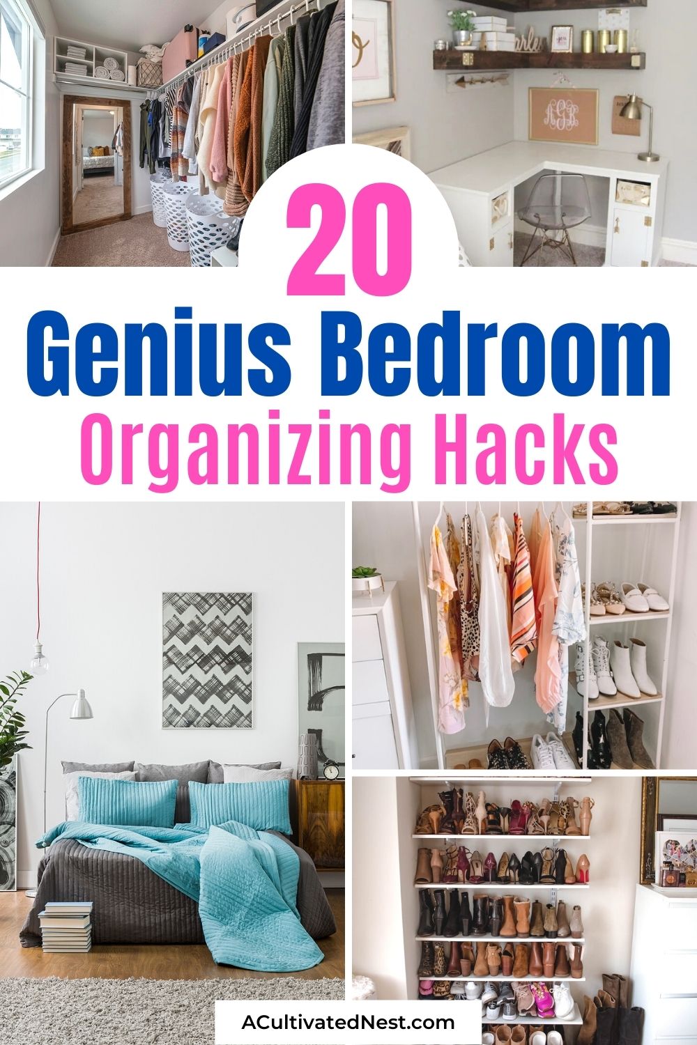 How to Organize a Small Bedroom - tips and hacks! - Six Clever Sisters