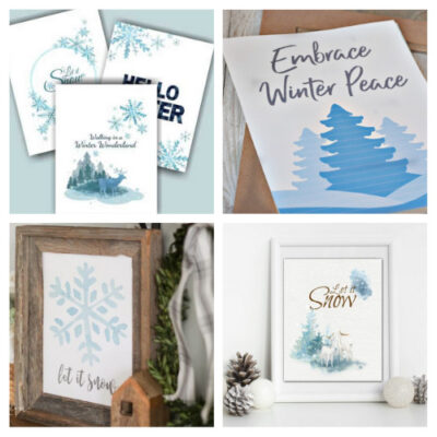 20 Beautiful Free Printable Winter Wall Artworks- A Cultivated Nest