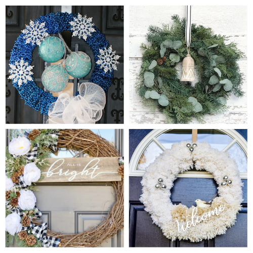 20 Homemade Winter Wreaths You Will Love- For a frugal way to make your home festive this winter, check out these 20 DIY winter wreaths! There are so many beautiful ideas! | DIY Christmas wreaths, DIY winter décor, #diyProjects #diyWreath #homemadeWreath #winterDIY #ACultivatedNest