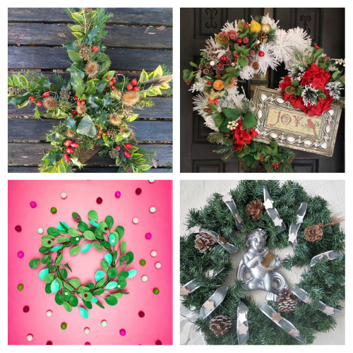 20 Homemade Winter Wreaths You Will Love- For a frugal way to make your home festive this winter, check out these 20 DIY winter wreaths! There are so many beautiful ideas! | DIY Christmas wreaths, DIY winter décor, #diyProjects #diyWreath #homemadeWreath #winterDIY #ACultivatedNest